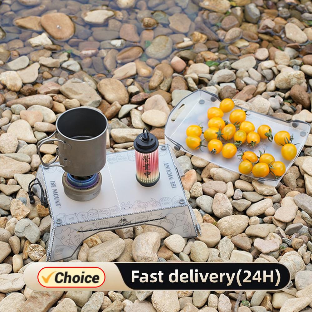 Camping Cooking Table Foldable - ポータブル折りたたみミニキャンプテーブル超軽量屋外キャンプテーブルトレイ折りたたみ食器ハイキング用品調理用品