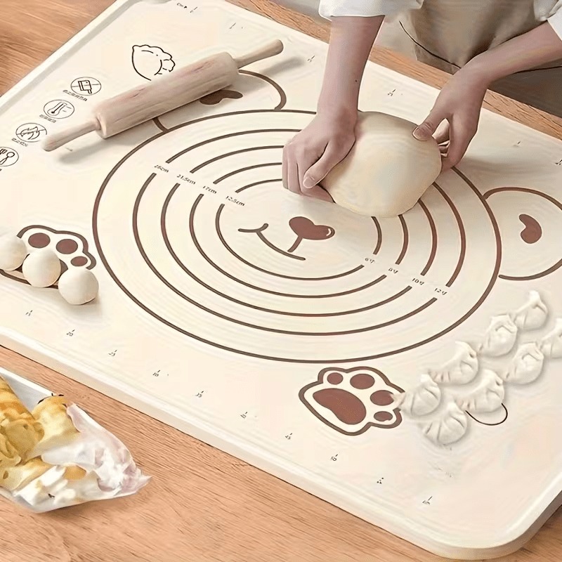 Camping Cooking Mat - 大型のノンスティックベーキングマット | 滑り止め加工のこすり止めマットは清掃が簡単で、ベーキング、生地のこね、キャンディやクッキー作りに適しています。