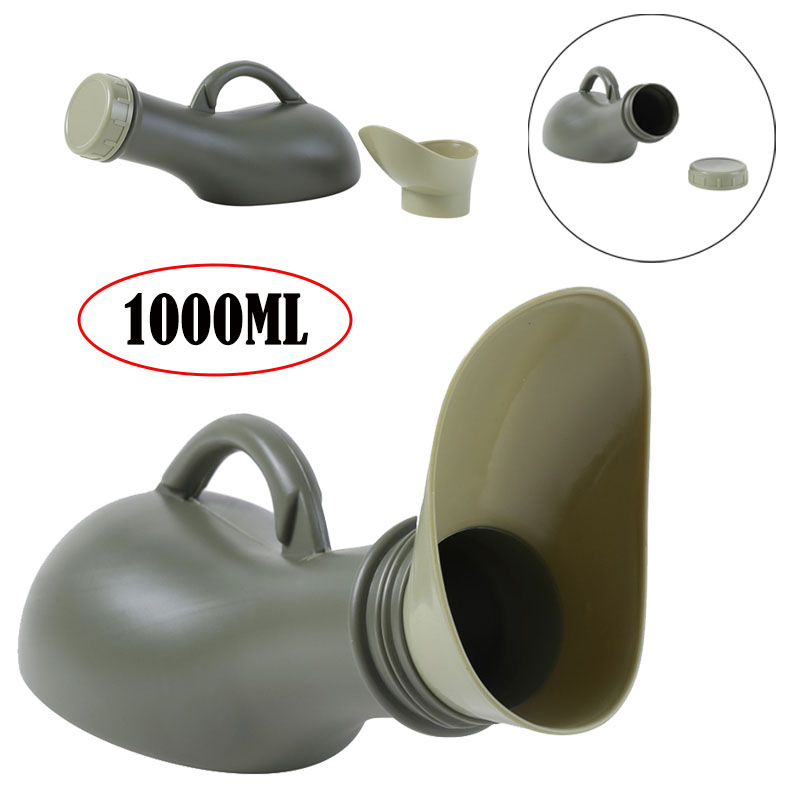 Camping Cooking Gear - 1000ML ユニセックス尿ポータブルボトル プラスチック製尿器ポット 蓋付き 旅行 キャンプ