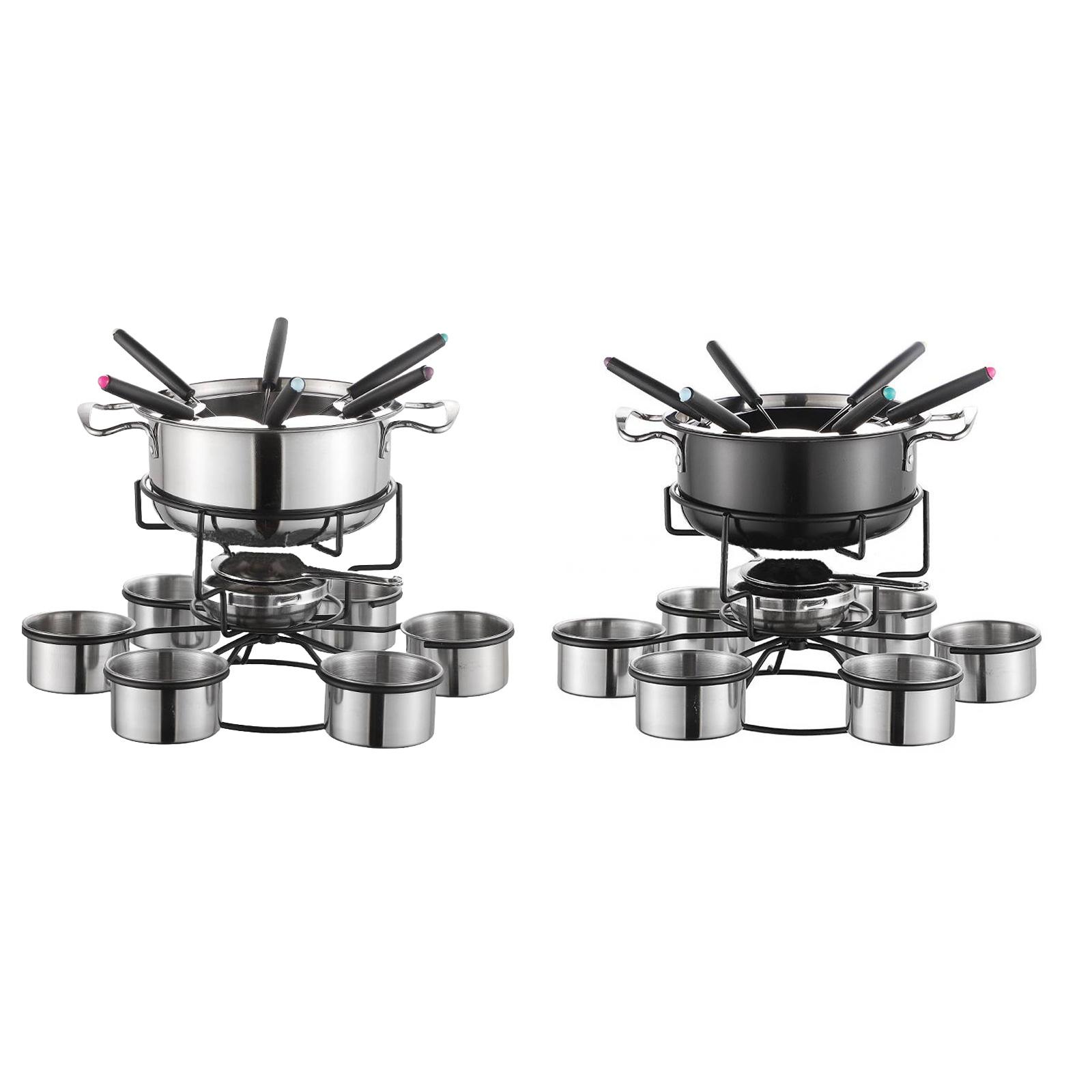 Camping Cooking Set Stainless Steel - フォンデュポットセット調理ストーブ厚みのある多機能安定した溶解メーカー家庭用結婚式屋外誕生日パーティーピクニックキャンプ用