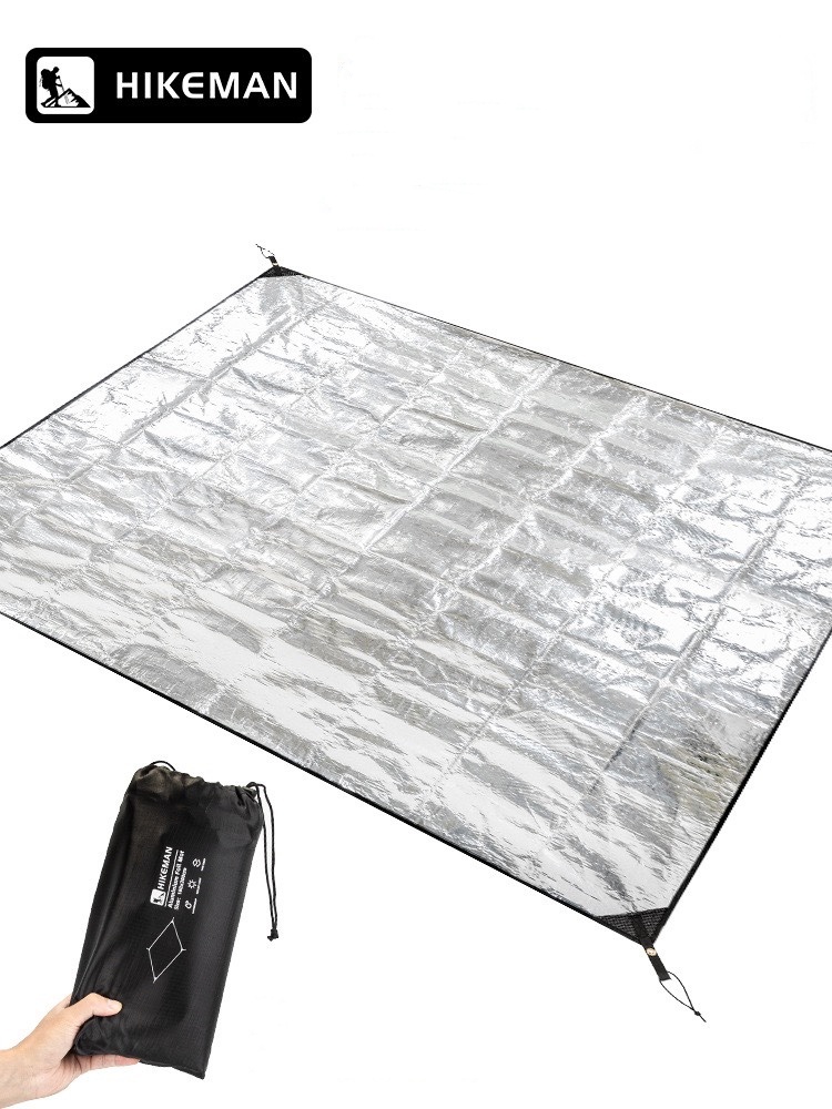 Camping Cooking Mat - アルミホイルピクニックマット,両面フィルム,ポータブル,ビーチキャンプ用