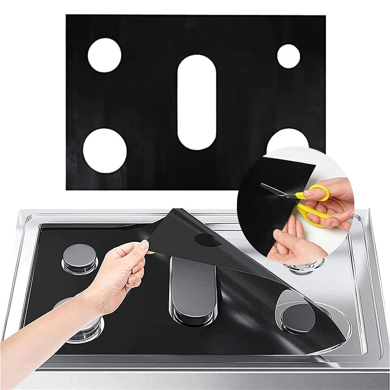 Camping Cooking Mat - ガスストーブプロテクターパッド、ガスストーブカバー、頑丈なノンスティックBBQグリル、ストーブ、お手入れ簡単なクッキングマット、残留物なしに対応