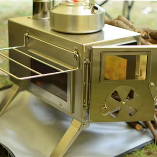 Camping Cooking Ovens - ポータブルステンレス鋼BBQストーブ、屋外キャンプテントオーブン、耐久性のある調理グリル、旅行、裏庭ピクニック、家族向け