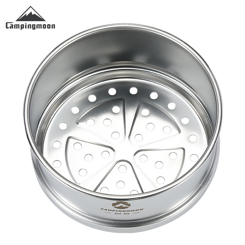 Camping Cooking Set Stainless Steel - CAMPINGMOON 600ml ステンレス製ポータブルキャンプボウルセット ハンドル付き アウトドアダイニングボウル S369