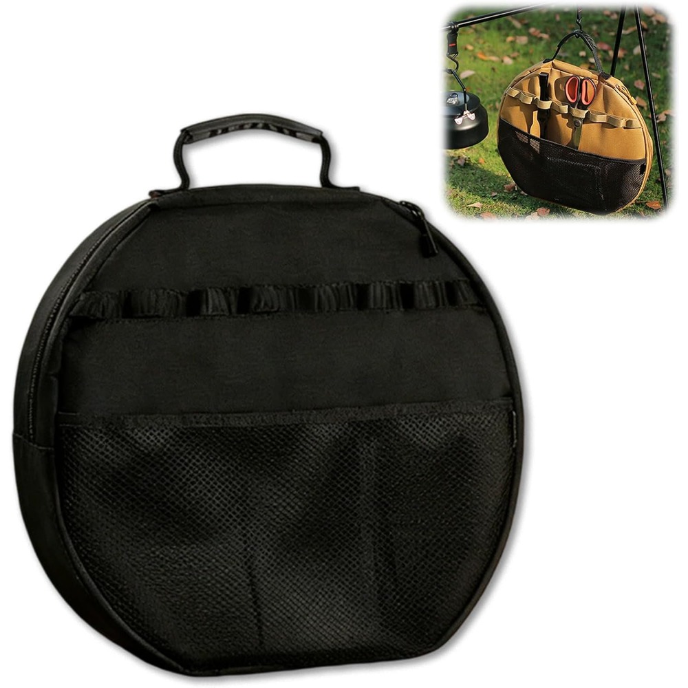 Camping Cooking Pan - グリルパン収納バッグ、フライパンとグリドル用ポータブルポーチ、アウトドアクッキング、キャンプ、BBQ、ピクニックの傷防止