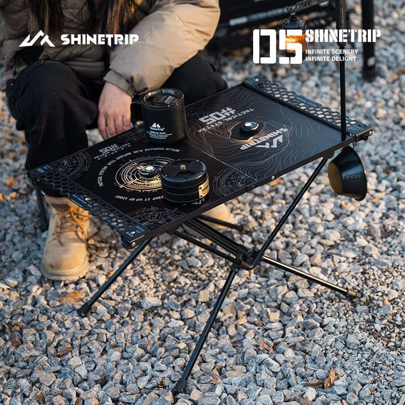 Camping Cooking Table Foldable - 多機能 IGT テーブルブラケット ShineTrip アルミニウム合金軽量戦術折りたたみ式ポータブルピクニックキャンプデスクサポート