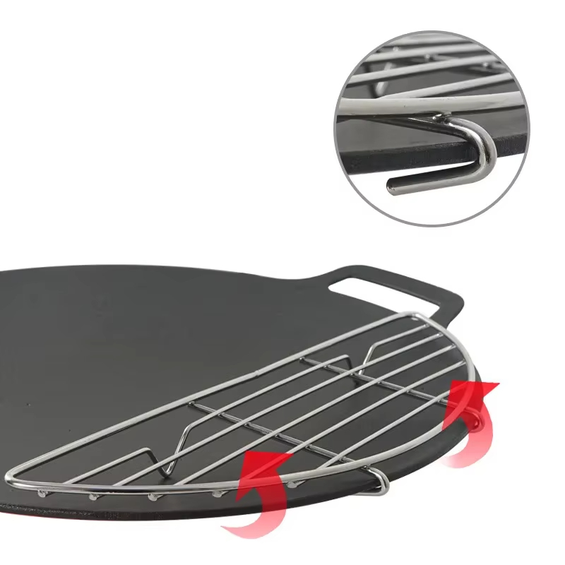 屋外バーベキューネットスチームラックステンレス鋼キャンプバー - Camping Cooking Pan のレビューと価格
