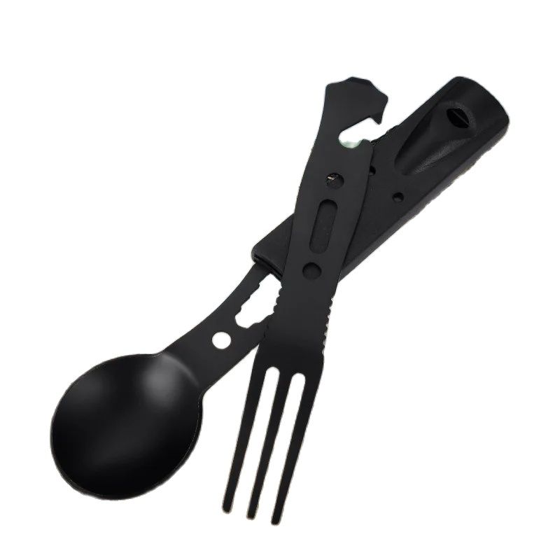 ステンレス製キャンプ用カトラリーセット、ホイッスル付き多機能 - Camping Cooking Set Stainless Steel のレビューと価格