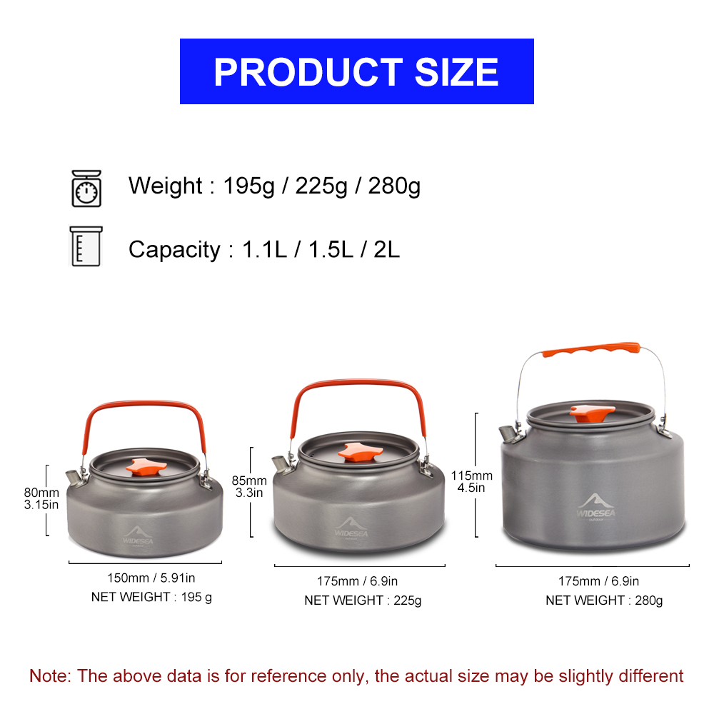 Widesea 1.1L 2L1.5L キャンプウォーターケ - Camping Cooking Gear のレビューと価格
