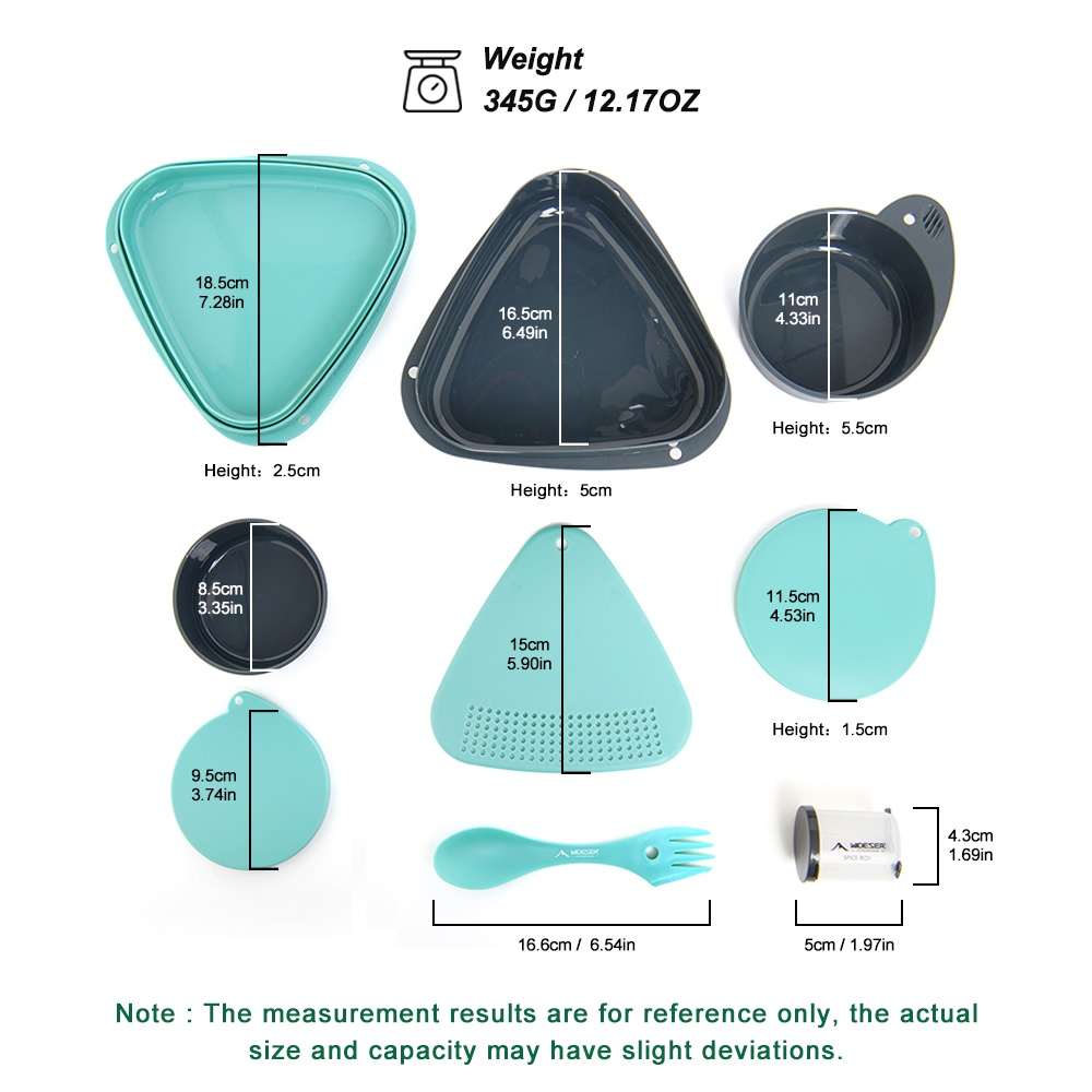 WIDESEA 7in1 PPキャンプ用ランチボックスセット - Camp Cutting Board のレビューと価格