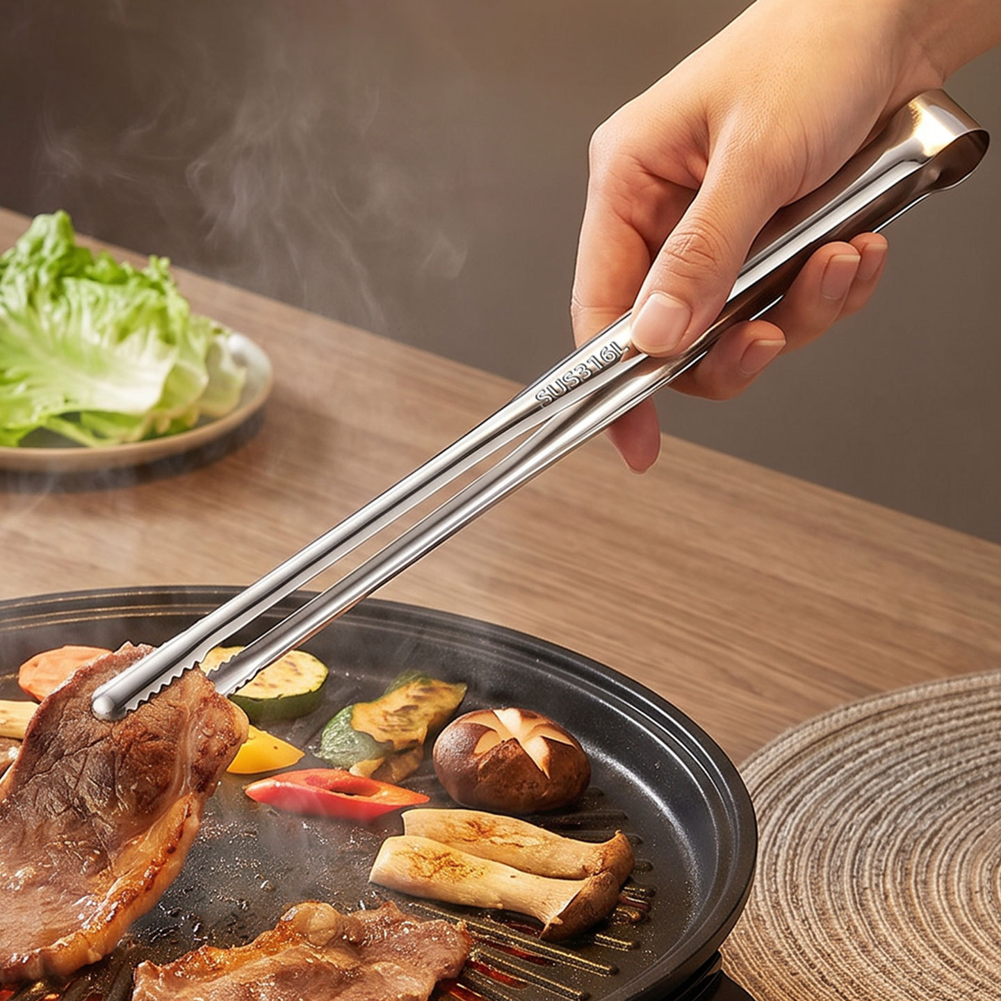 グリルトング肉用調理ニッパーキャンプ用食器ステンレス食品用キ - Camping Cooking Device のレビューと価格