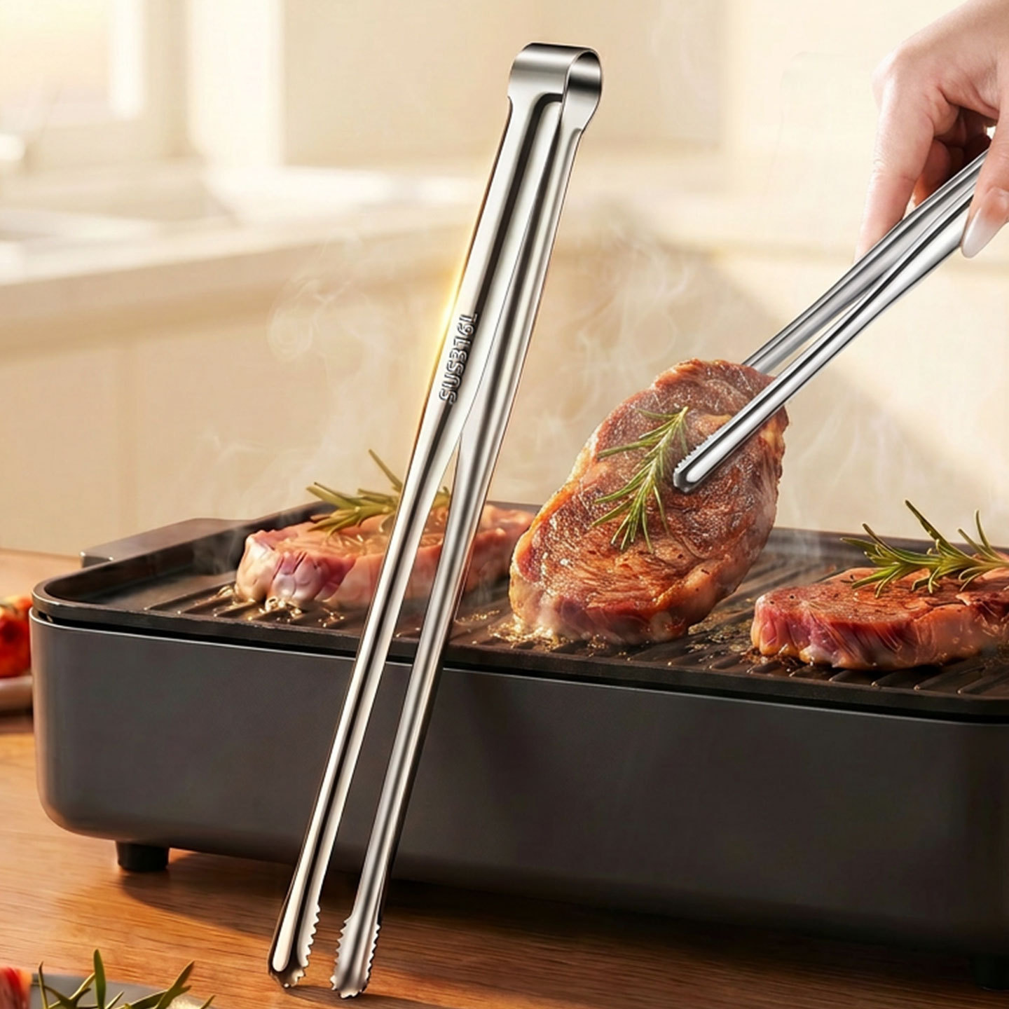 グリルトング肉用調理ニッパーキャンプ用食器ステンレス食品用キ - Camping Cooking Device のレビューと価格