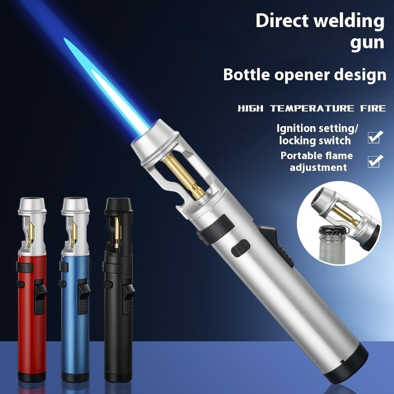 金属製防風ジェットフレームライター、ロックスイッチ付き調整可 - Camping Cooking Flame のレビューと価格