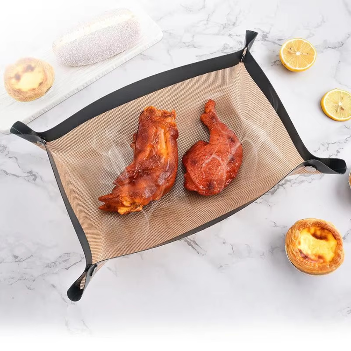 シリコン製ベーキングマット、バックル付き、漏れ防止、ノンステ - Camping Cooking Mat のレビューと価格