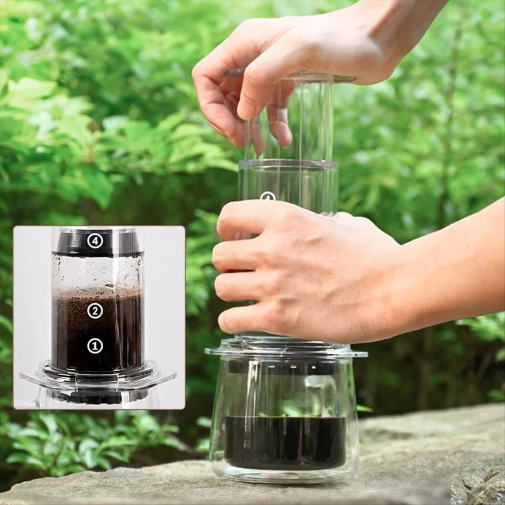 ポータブルコーヒーケトル フレンチスタイル 滑り止めプレスコ - Camping Cooking Gear のレビューと価格