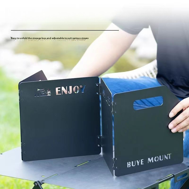 キャンプ用ストーブ風防 4つ折り風よけ ポータブル折りたたみ - Camping Cooking Kitchen のレビューと価格