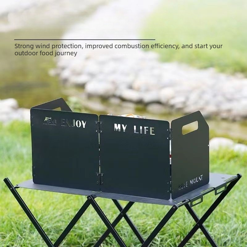 キャンプ用ストーブ風防 4つ折り風よけ ポータブル折りたたみ - Camping Cooking Kitchen のレビューと価格