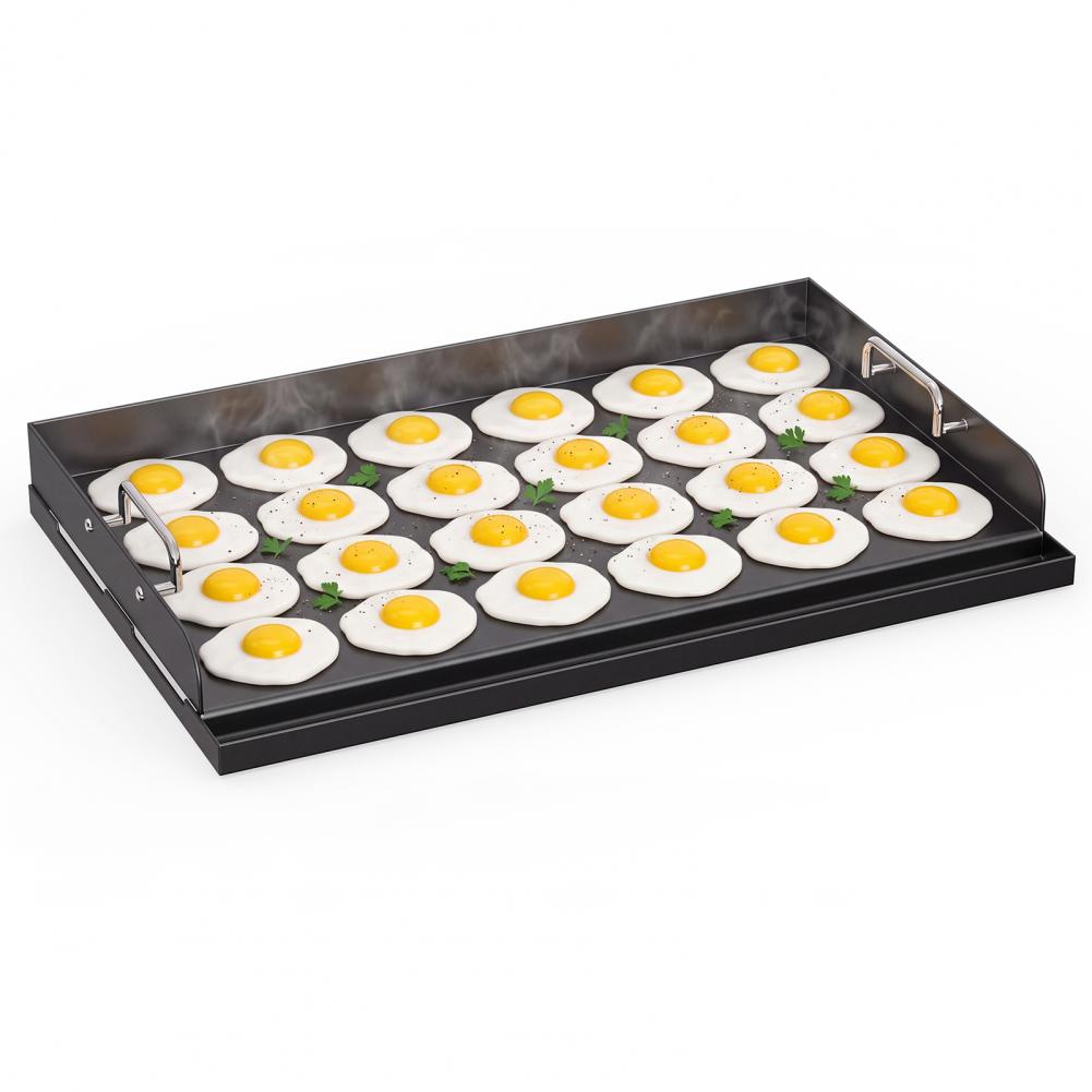 厚手のプレシーズニング済みノンスティック鋳鉄グリドル 25イ - Camping Cooking Pan のレビューと価格