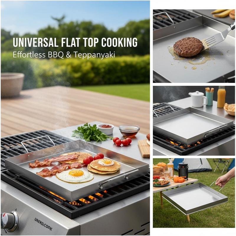 ユニバーサルフラットトップグリドル 18x16インチ キャン - Camping Cooking Pan のレビューと価格