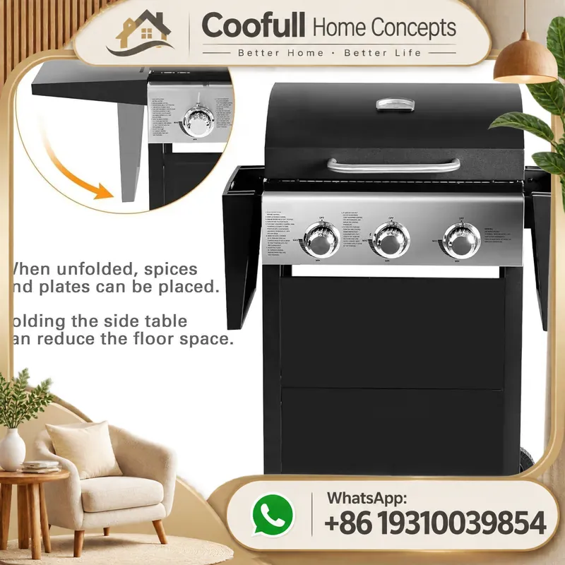 Propane Gas Grill With Side Bu - Camping Cooking Table Foldable のレビューと価格