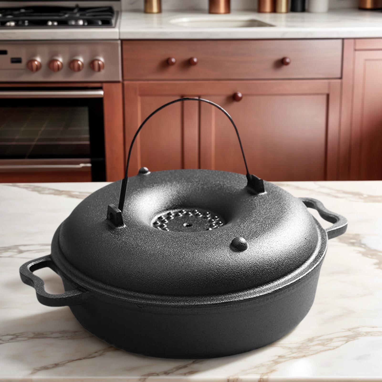 鋳鉄製の大釜、調理用、頑丈、高温耐性、調理器具、キャンプ用ダ - Camping Cooking Ovens のレビューと価格