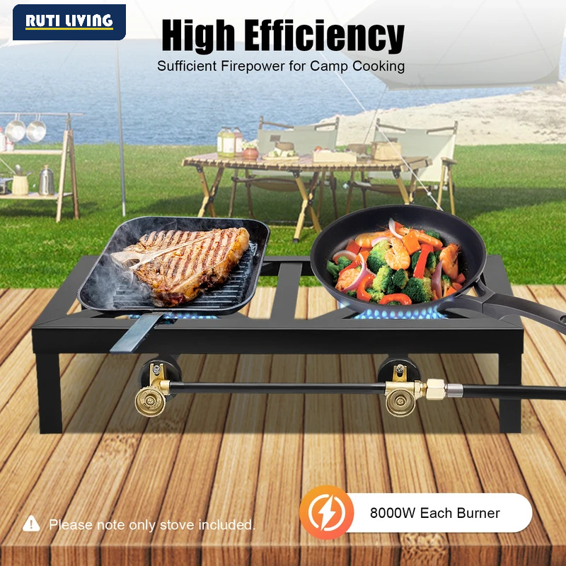 ポータブル1/2バーナー屋外ガスストーブ、プロパンコンロ、調 - Camping Cooking Device のレビューと価格