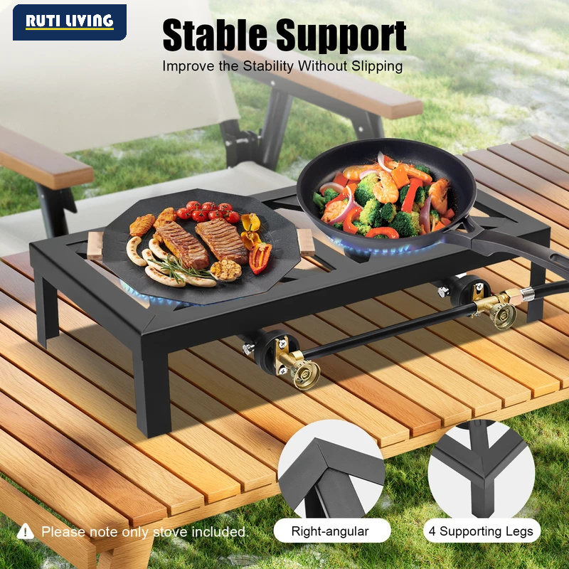 ポータブル1/2バーナー屋外ガスストーブ、プロパンコンロ、調 - Camping Cooking Device のレビューと価格