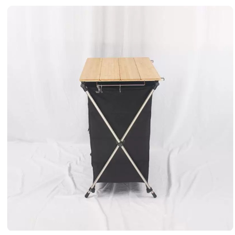 折りたたみ式キャンプキッチンテーブル、二層式ポータブルアウト - Camping Cooking Table Foldable のレビューと価格