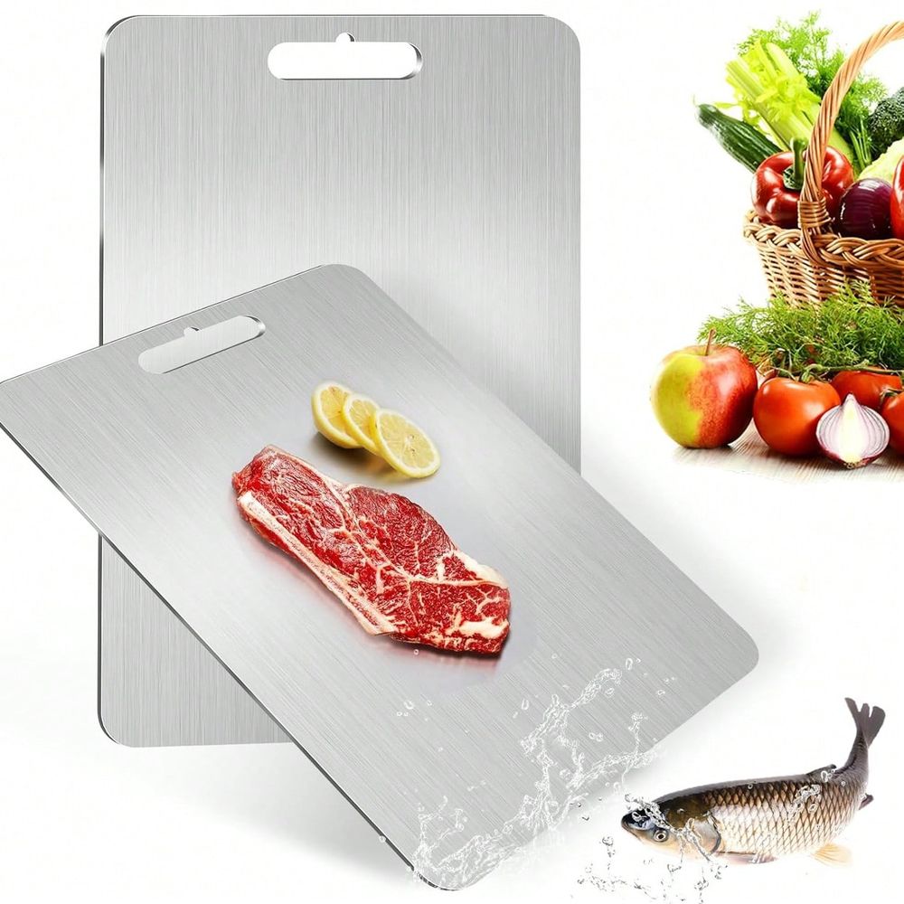ステンレス製カッティングボード、304ステンレス製滑り止めチ - Camp Cutting Board のレビューと価格