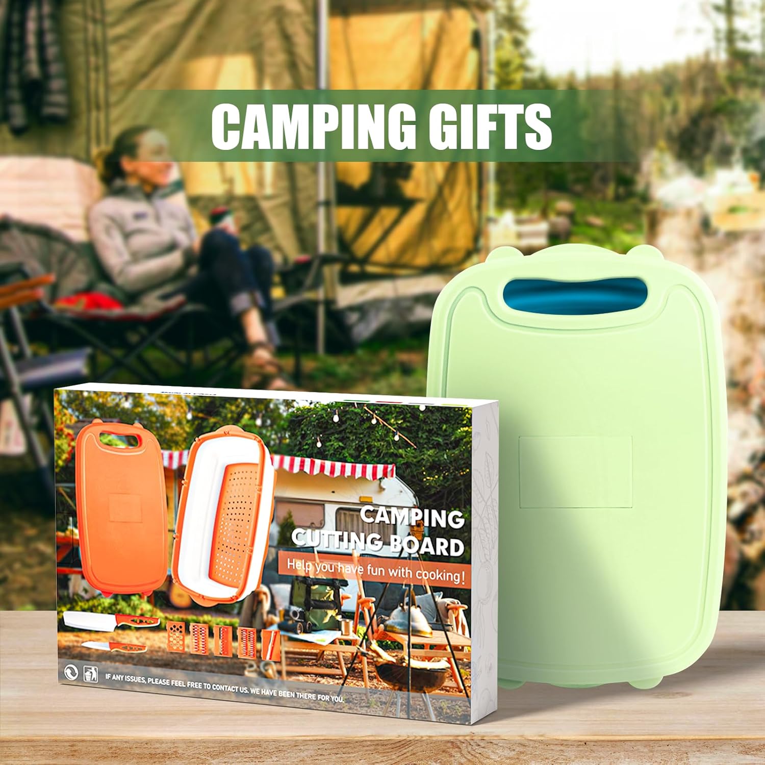キャンプ用カッティングボード、折りたたみ式まな板（水切り付き - Camp Cutting Board のレビューと価格