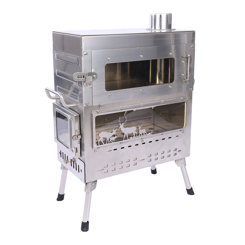 プレミアムステンレス鋼製薪ストーブオーブン、屋外調理用ストー - Camping Cooking Ovens のレビューと価格