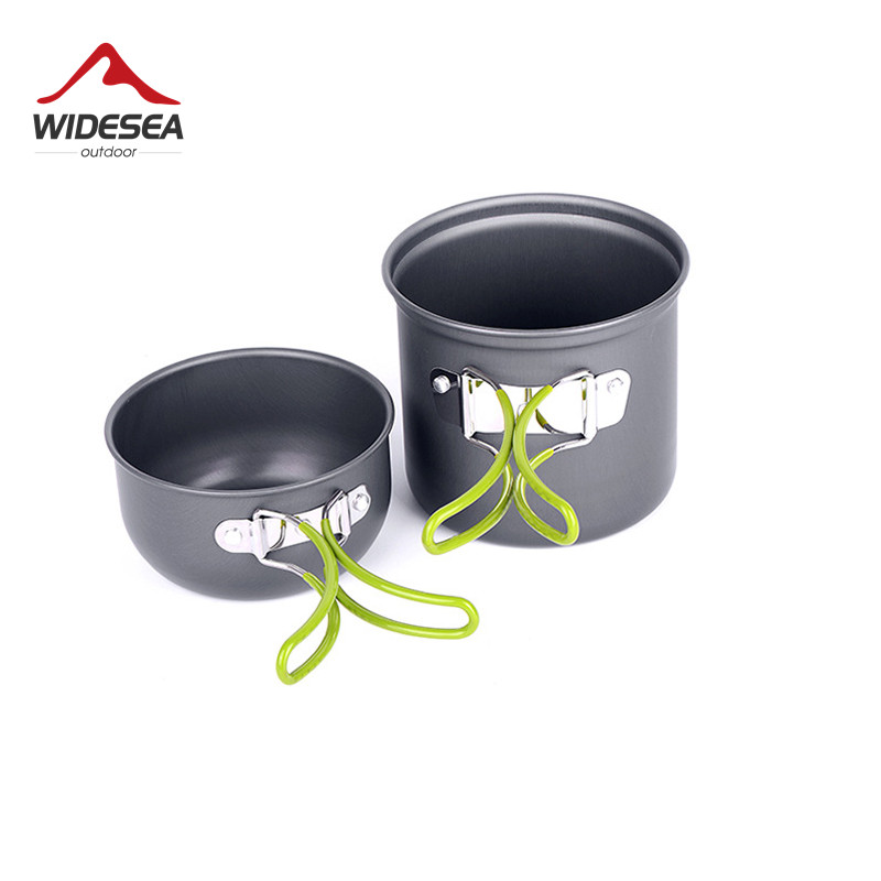 ワイドシー超軽量キャンプ調理器具アウトドア食器ポットセットハ - Camping Cooking Set Stainless Steel のレビューと価格