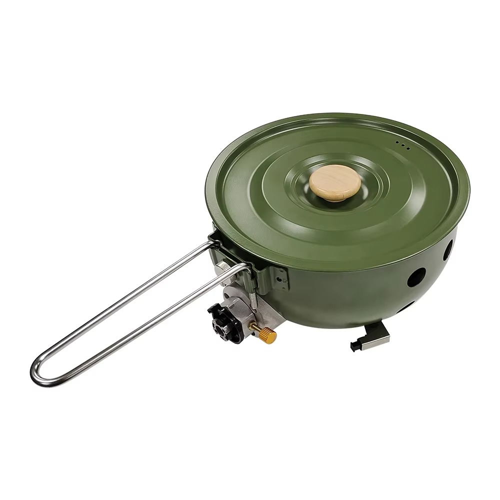 ノンスティック調理用フライパン鍋蓋 4-5L容量 多機能屋外 - Camping Cooking Set For 4 のレビューと価格