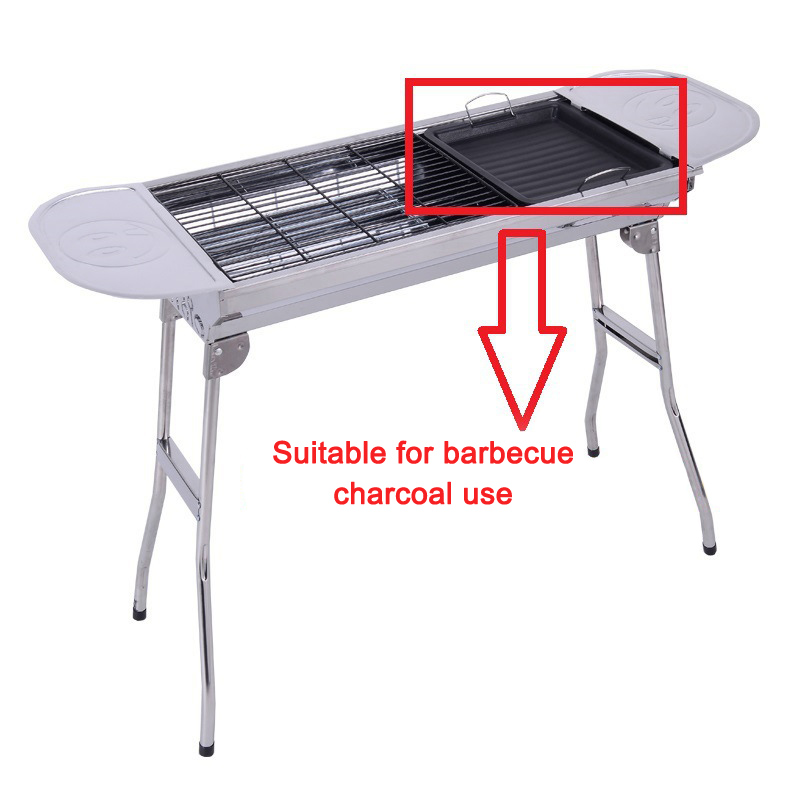 屋外用厚い四角グリルパン 2つのハンドル付き ポータブルノン - Camping Cooking Device のレビューと価格