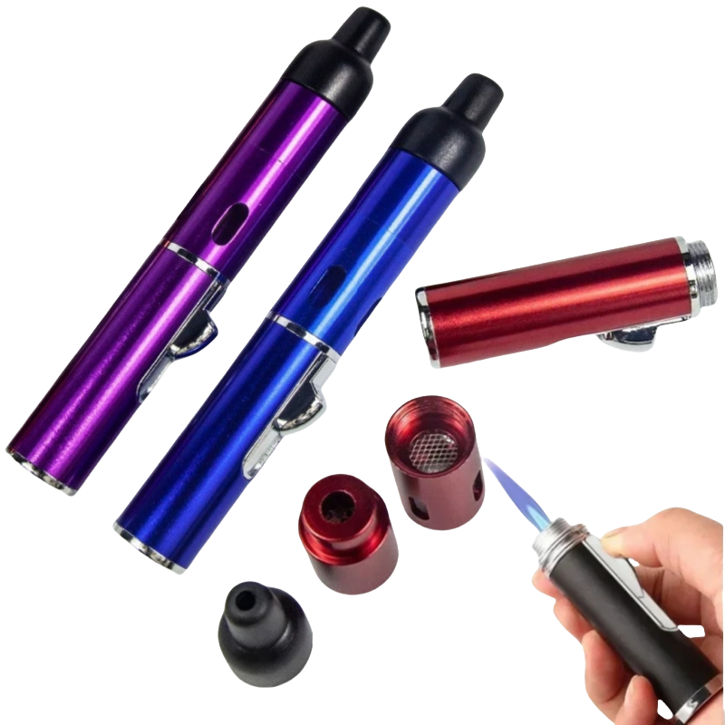 防風多機能インフレータブルライター金属ポータブル青い炎屋外キ - Camping Cooking Flame のレビューと価格