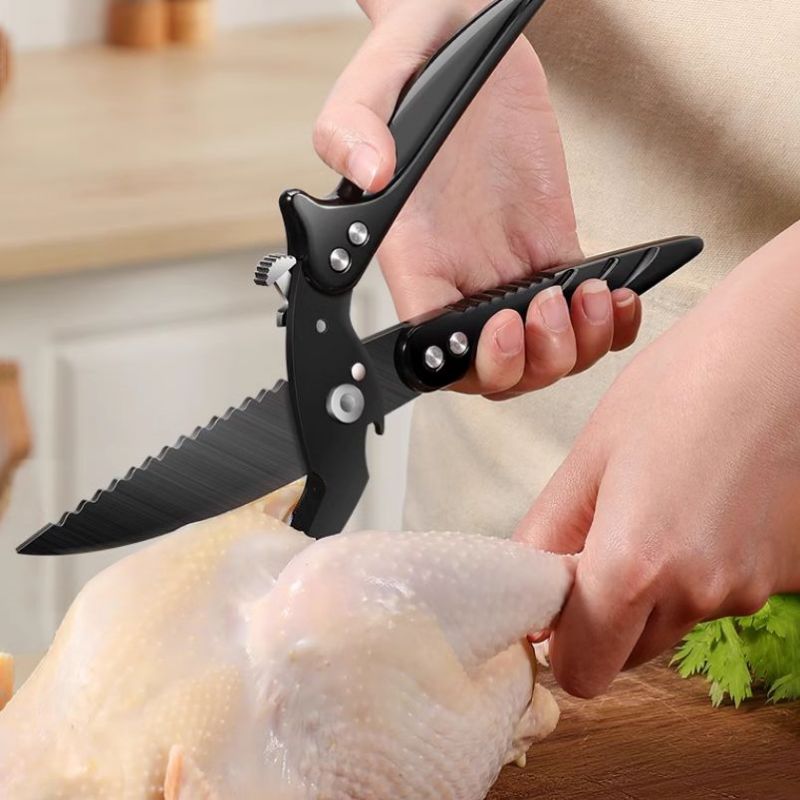 強力な多目的ハイステンレス鋼製チキンシザー 超鋭利なシザー  - Camping Cooking Kitchen のレビューと価格