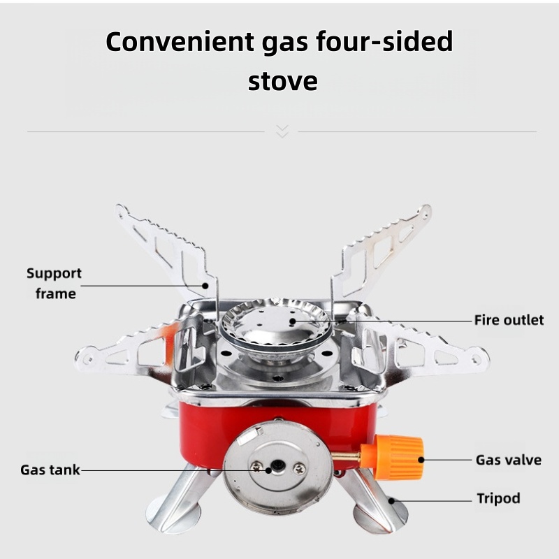 屋外ミニスクエアストーブキャンプ調理器具ポータブル折りたたみ - Camping Cooking Ovens のレビューと価格
