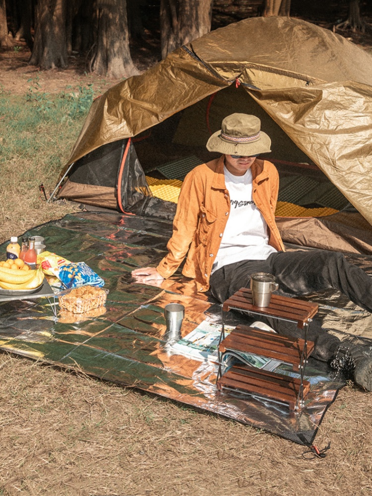 アルミホイルピクニックマット,両面フィルム,ポータブル,ビー - Camping Cooking Mat のレビューと価格