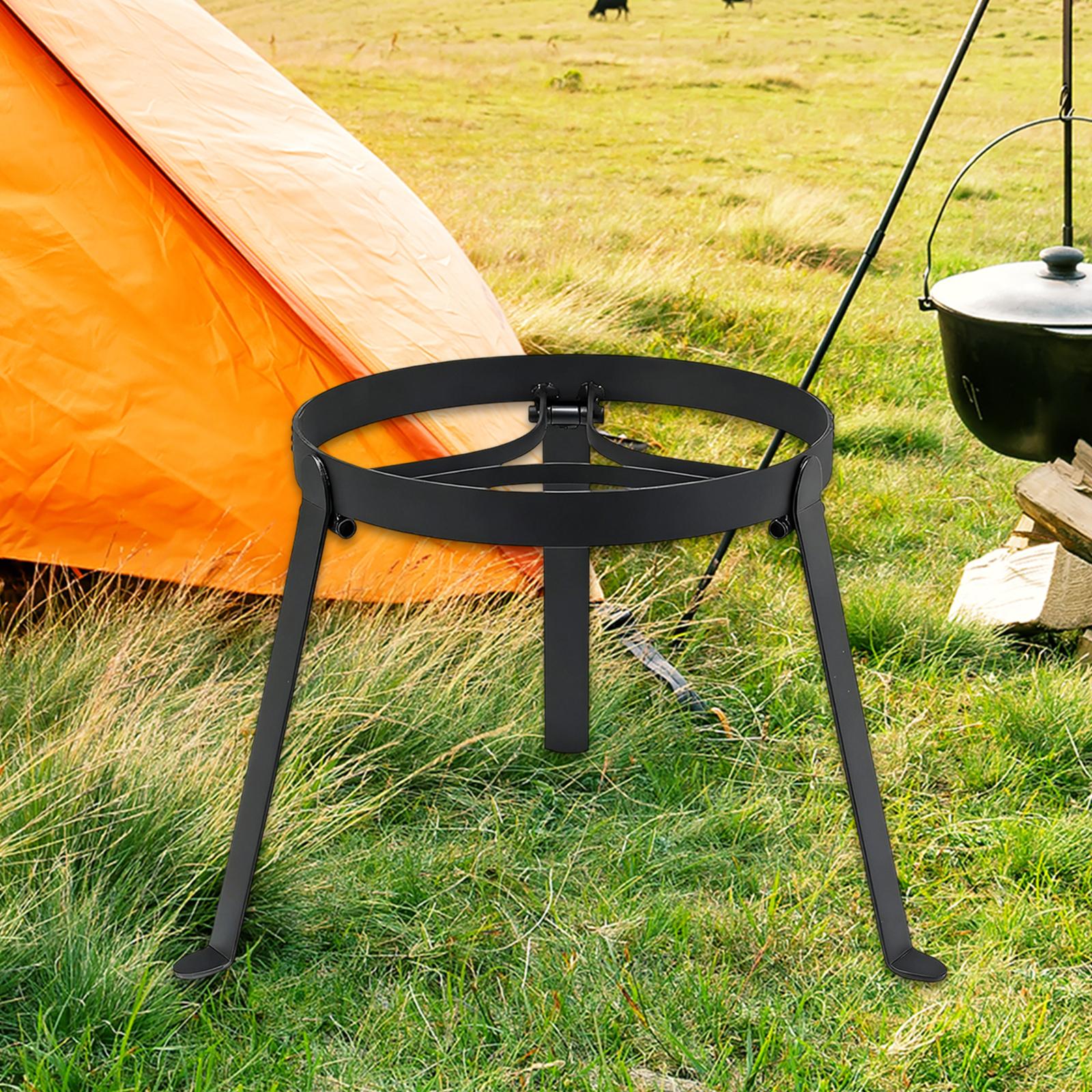 折りたたみ式キャンプファイヤー用三脚鉄製ポータブルグリルスタ - Camping Cooking Kitchen のレビューと価格