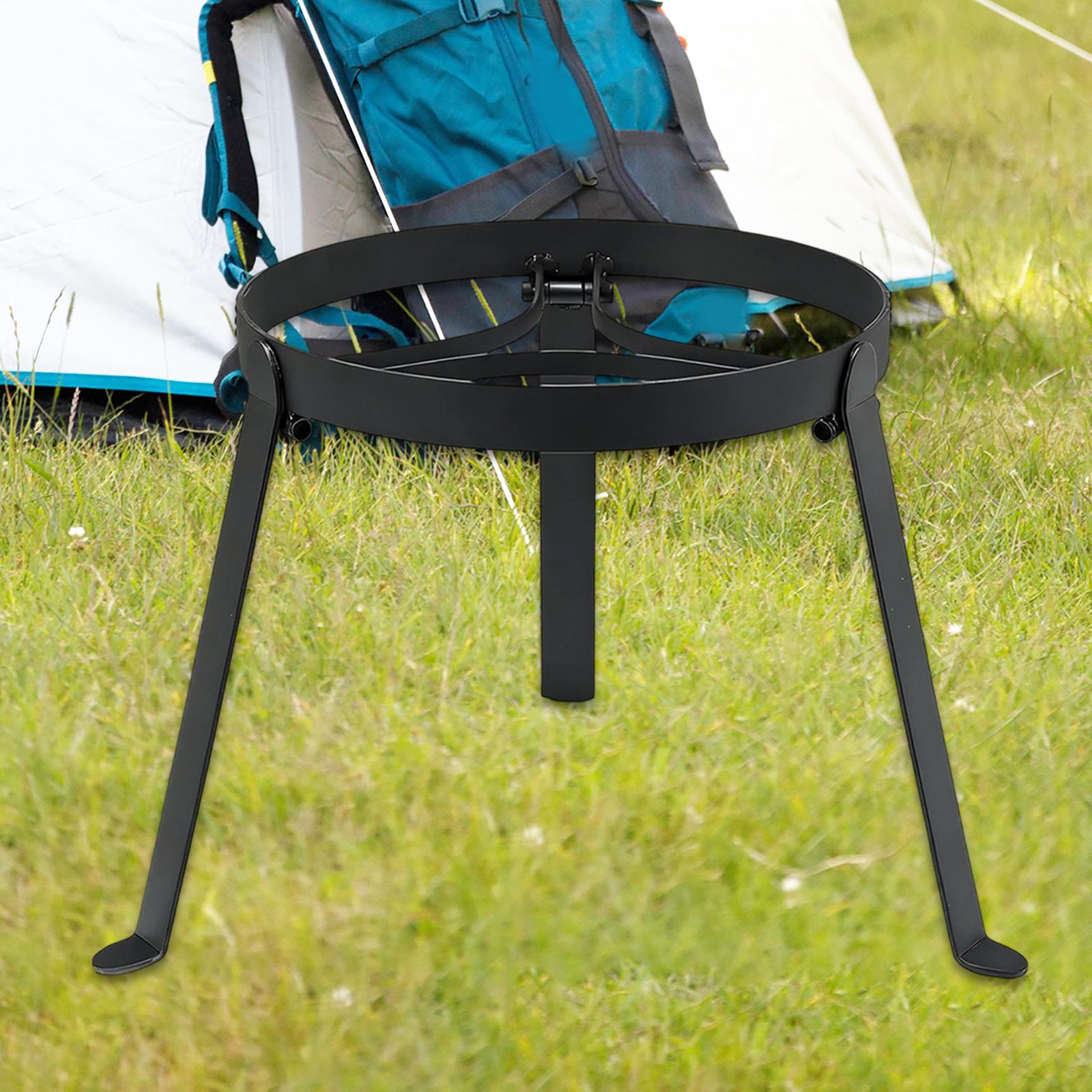 折りたたみ式キャンプファイヤー用三脚鉄製ポータブルグリルスタ - Camping Cooking Kitchen のレビューと価格