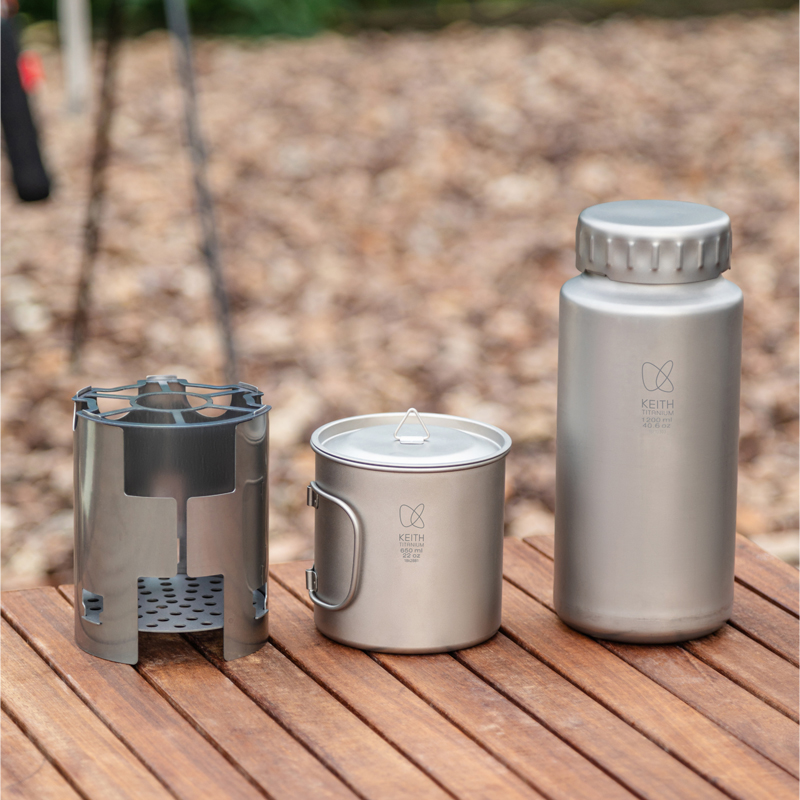 KEITH 純チタン製ネスティングキャンプセット 1200m - Camping Cooking Device のレビューと価格