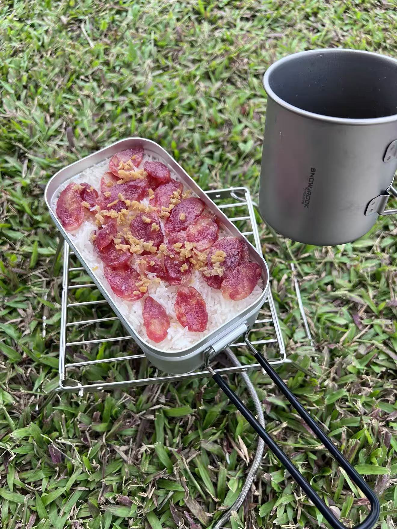屋外用ステンレス製ストーブホルダー キャンプ用ポータブル折り - Camping Cooking Device のレビューと価格