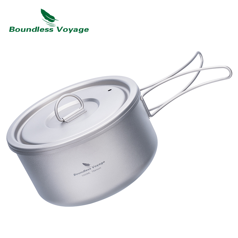ふた付きのキャンプ用チタンポット,超軽量,屋外料理,単層,弁 - Camping Cooking Kitchen のレビューと価格