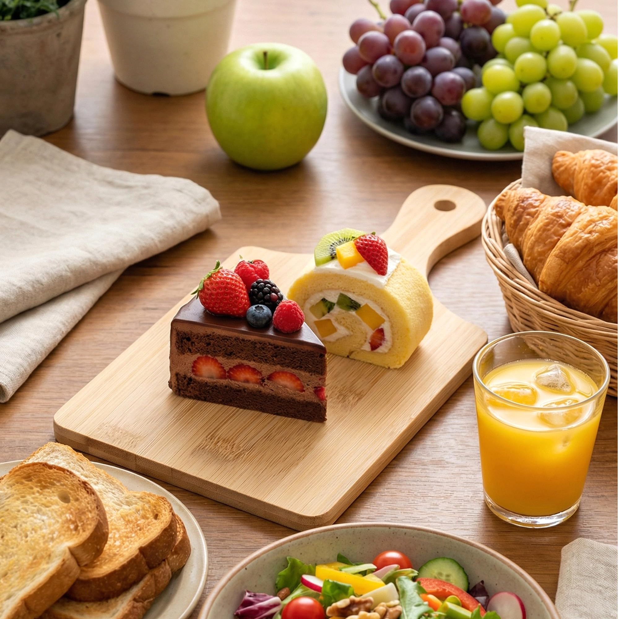 キャンプ用調理器具セット。竹製のまな板12枚入り。持ち手付き - Camp Cutting Board のレビューと価格