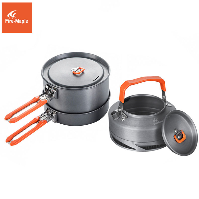 Fire Maple器具ハイキング調理セット熱交換器ポットパ - Camping Cooking Set Stainless Steel のレビューと価格