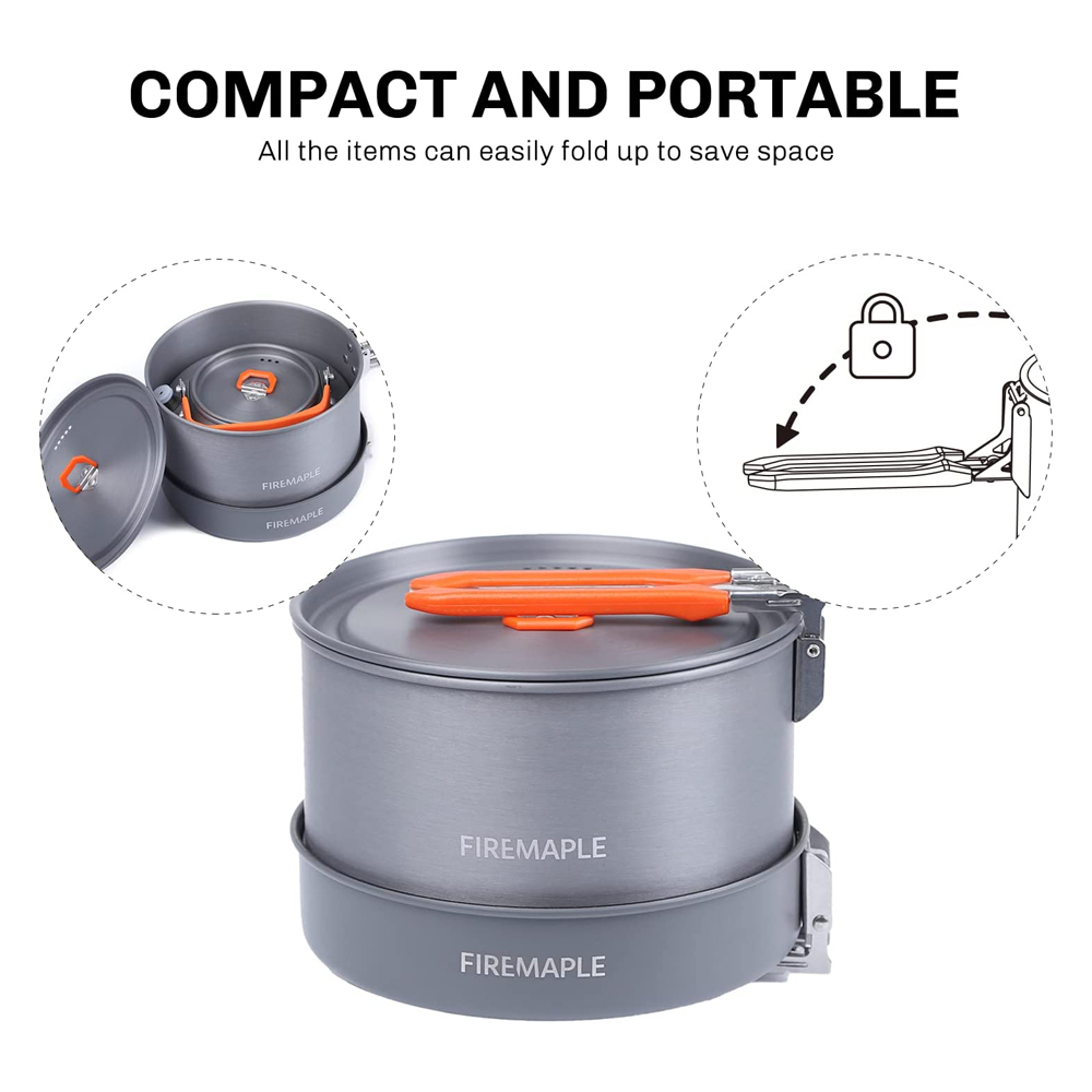 Fire Maple器具ハイキング調理セット熱交換器ポットパ - Camping Cooking Set Stainless Steel のレビューと価格