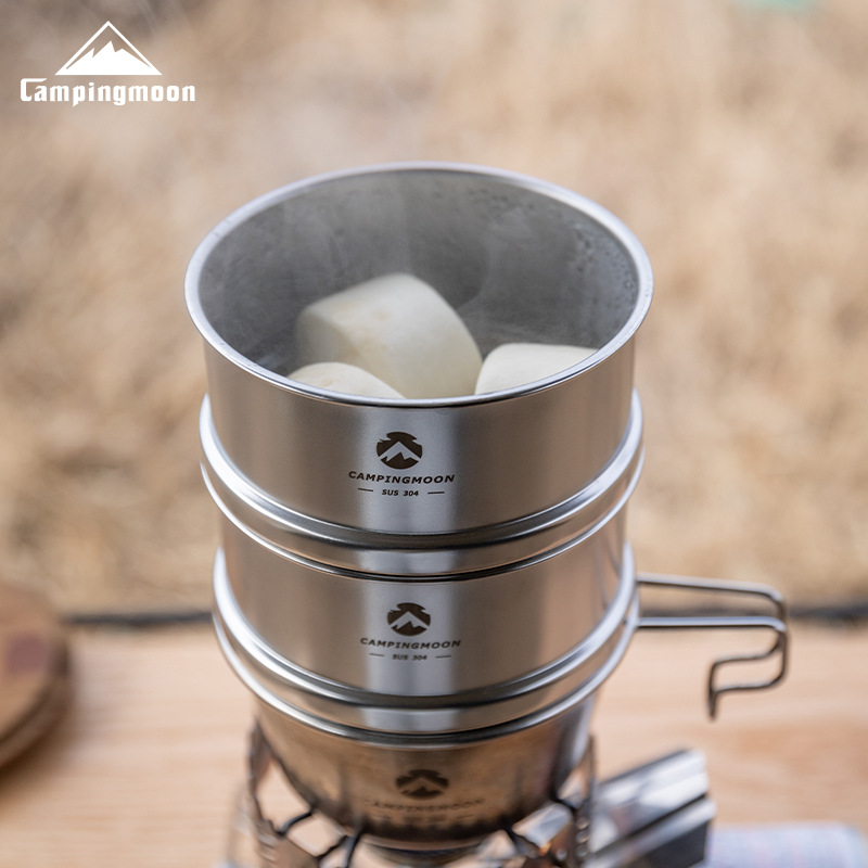 CAMPINGMOON 600ml ステンレス製ポータブルキ - Camping Cooking Set Stainless Steel のレビューと価格
