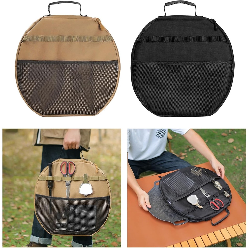 グリルパン収納バッグ、フライパンとグリドル用ポータブルポーチ - Camping Cooking Pan のレビューと価格